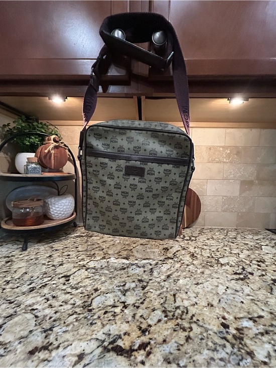 MCM Other - MCM Unisex PVC Leather Crossbody Bag Olive Green